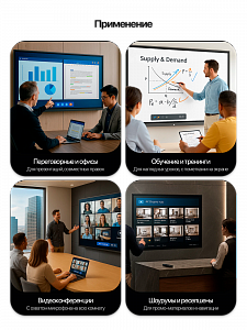 Интерактивная панель 75" , сенсорный LED монитор Орбита OT-HOT01